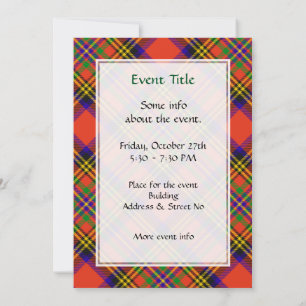 Clan Hepburn Tartan Invitation