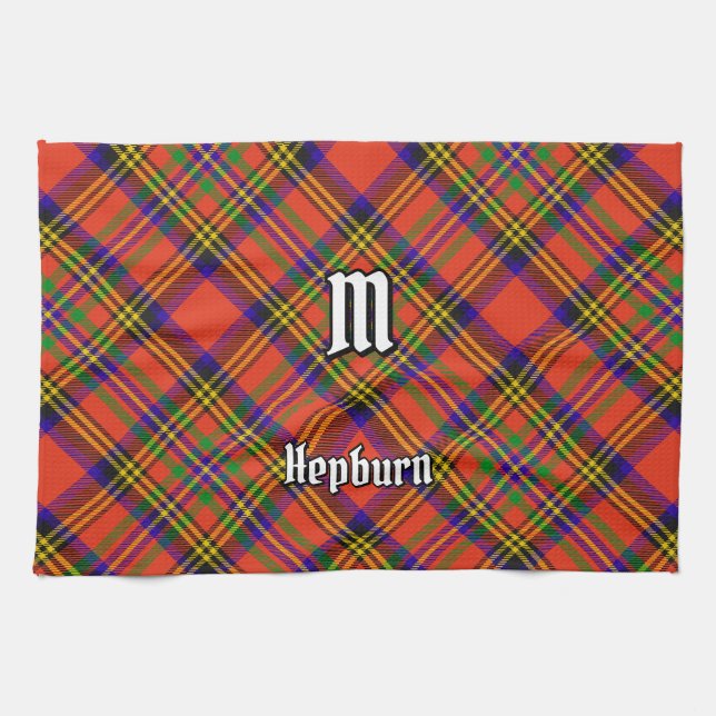 Clan Hepburn Tartan Kitchen Towel (Horizontal)