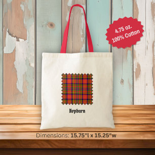 Clan Hepburn Tartan Tote Bag