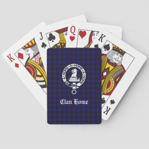 Clan Home Crest Badge and Tartan Playing Cards
