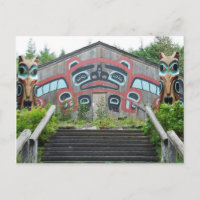 Clan house and totem poles, Ketchikan, Alaska