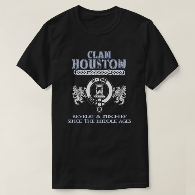 Clan Houston crest Scottish clans Scottish surname T-Shirt (Design Front)