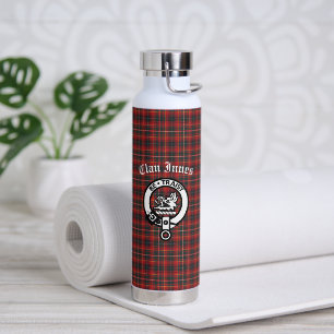 Clan Innes Crest Badge and Tartan Water Bottle