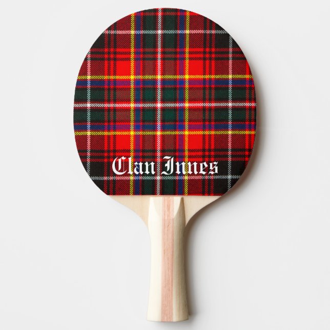 Clan Innes Tartan Ping Pong Paddle (Front)