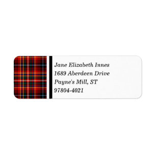 Clan Innes Tartan Red Scottish Plaid