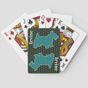 Clan Irvine Irwin Tartan Scottish Terrier Edition Playing Cards