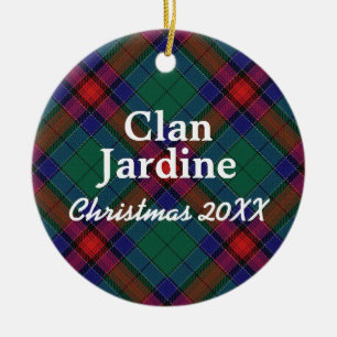 Clan Jardine Scottish Tartan Ceramic Ornament