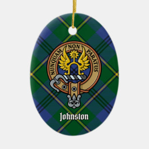 Clan Johnston Crest Crest Ornement en céramique