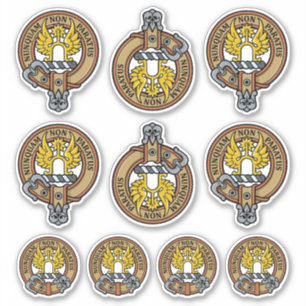 Clan Johnston Crest Sticker Set
