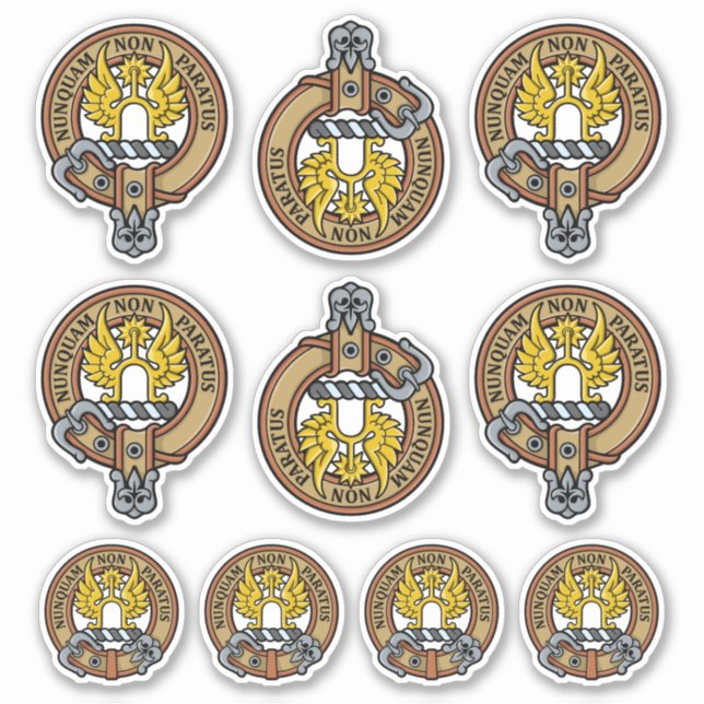 Clan Johnston Crest Sticker Set (Front)
