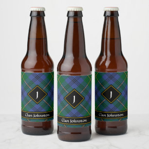 Clan Johnston Tartan Beer Bottle Label