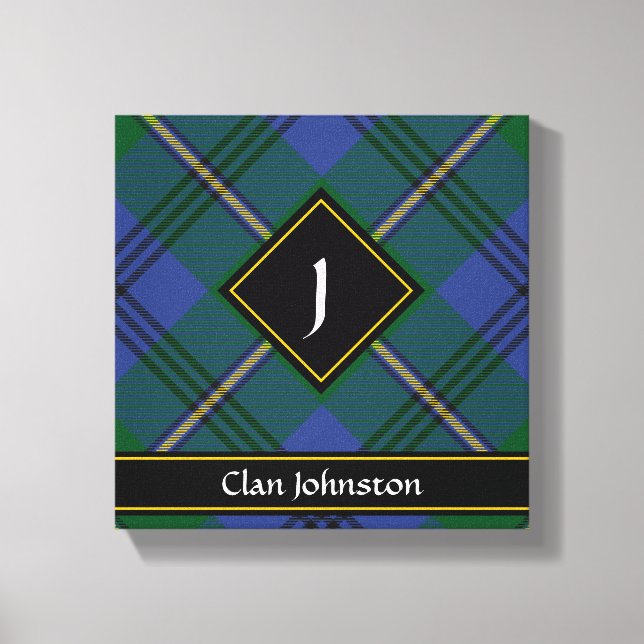 Clan Johnston Tartan Canvas Print (Front)