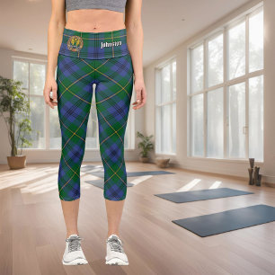 Clan Johnston Tartan Capri Leggings