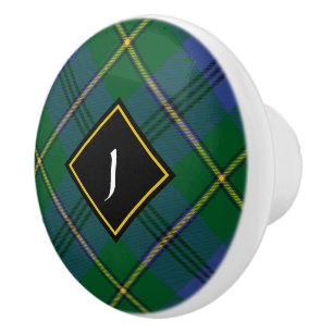 Clan Johnston Tartan Ceramic Knob