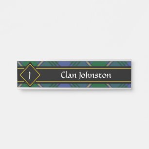 Clan Johnston Tartan Door Sign