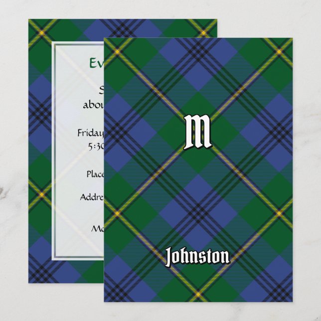 Clan Johnston Tartan Invitation (Front/Back)