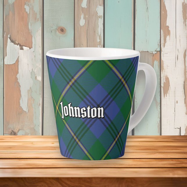 Clan Johnston Tartan Latte Mug (Créateur téléchargé)