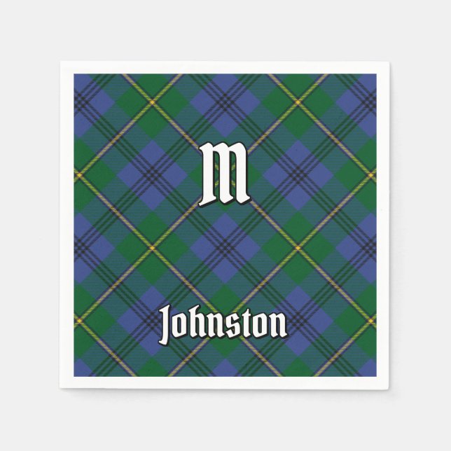 Clan Johnston Tartan Napkins (Front)
