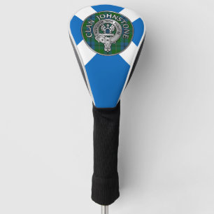 Clan Johnstone Crest & Tartan Knot Golf Head Cover