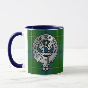 Clan Johnstone Crest & Tartan Mug