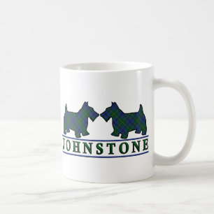 Clan Johnstone Johnston Tartan Scottie Dogs Coffee Mug