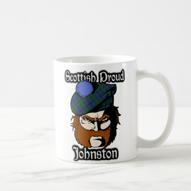 Clan Johnstone Johnston Tartan Scottish Coffee Mug (Right)