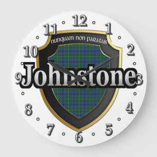 Clan Johnstone Tartan Scottish Dream Clock