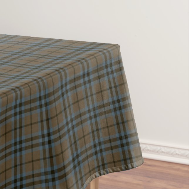 Clan Keith Brown and Grey Weathered Tartan Tablecloth (In Situ)
