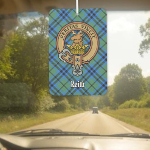Clan Keith Crest over Tartan Air Freshener