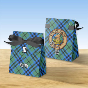 Clan Keith Crest over Tartan Favour Box