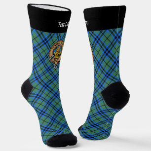 Clan Keith Crest over Tartan Socks