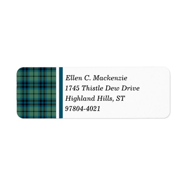 Clan Keith Tartan écossais ancien vert et bleu (Devant)