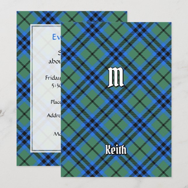 Clan Keith Tartan Invitation (Front/Back)