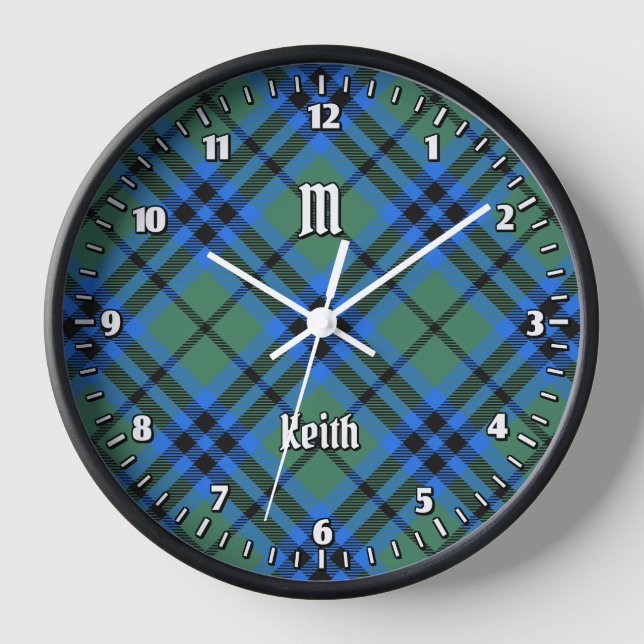 Clan Keith Tartan Large Clock (Front)