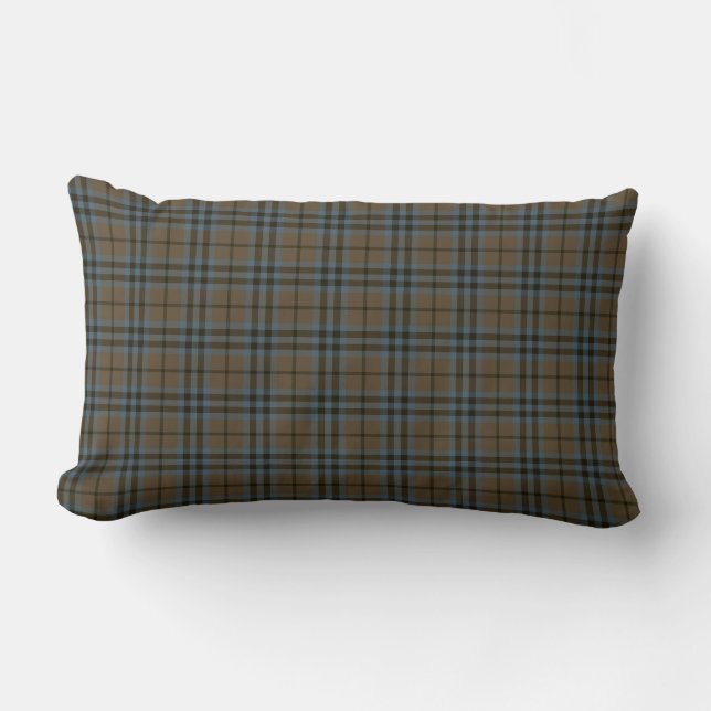 Clan Keith Weathered Tartan Lumbar Pillow (Front)