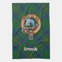 Clan Kennedy Crest over Tartan