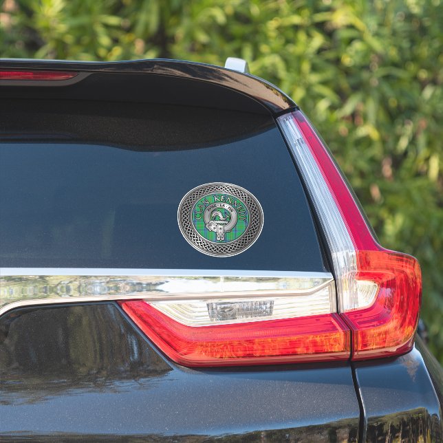Clan Kennedy Crest & Tartan Knot (Car Side)