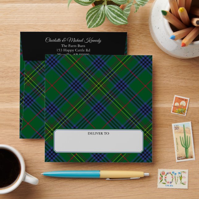 Clan Kennedy Tartan Envelope (Desk)