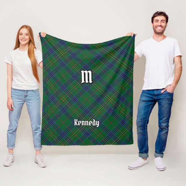 Clan Kennedy Tartan Fleece Blanket (In Situ)