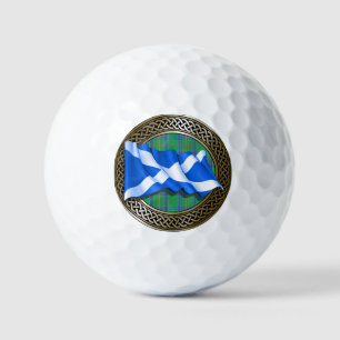Clan Kennedy Tartan Knot & Flag Golf Balls