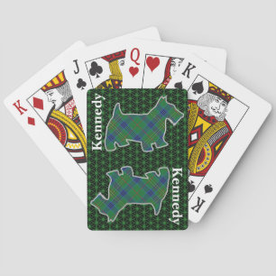 Clan Kennedy Tartan Scottish Terrier Edition Playing Cards