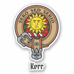 Clan Kerr Crest over Tartan