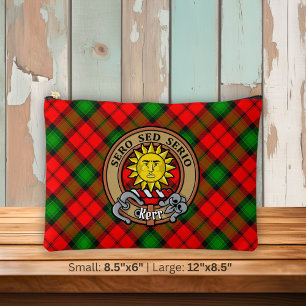 Clan Kerr Crest over Tartan Accessory Pouch