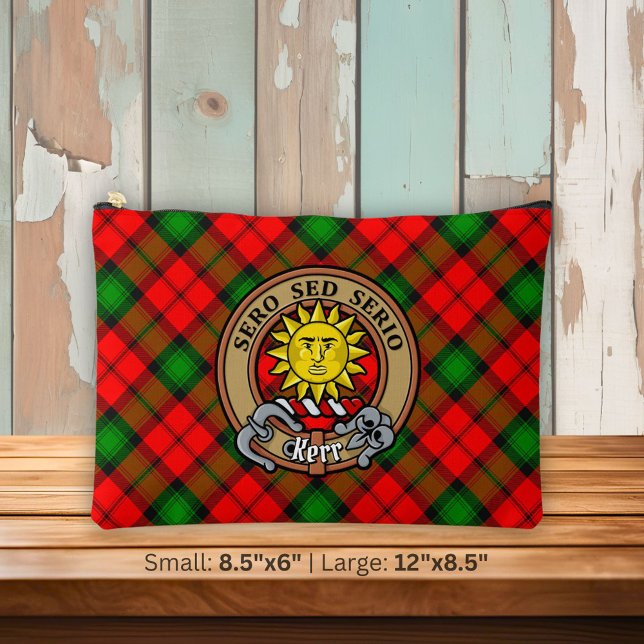 Clan Kerr Crest over Tartan Accessory Pouch (Creator Uploaded)