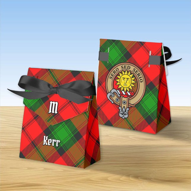 Clan Kerr Crest over Tartan Favor Box (Creator Uploaded)