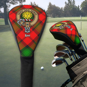 Clan Kerr Crest over Tartan Golf Head Cover