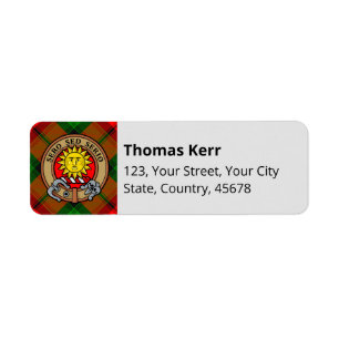 Clan Kerr Crest sur Tartan