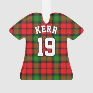 Clan Kerr Red and Green Tartan Christmas Jersey Ornament
