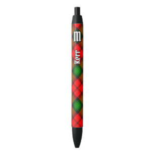 Clan Kerr Tartan Black Ink Pen