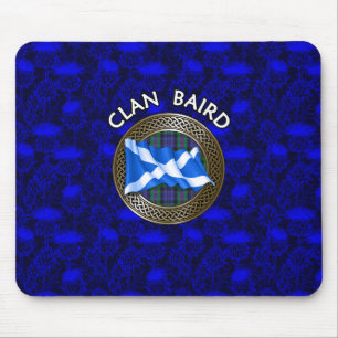 Clan Kerr Tartan Knot & Flag Mouse Pad